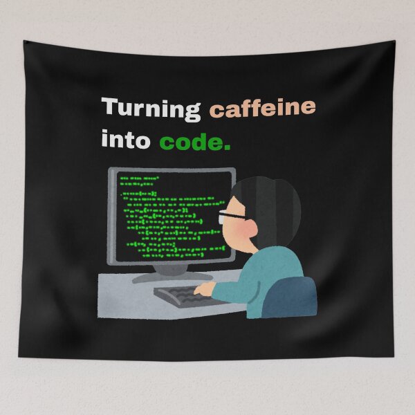 Item preview, Funny Programmer Gift - Turning Caffeine Into Code  designed and sold by Creastore.
