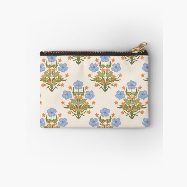 Item preview, Blue Starburst Flowers Block Print designed and sold by Ditsy & Stitch.