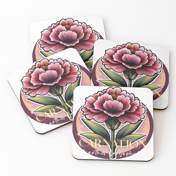Item preview, Elegant Carnation Flower Art – Bold Botanical Illustration of Dianthus Caryophyllus designed and sold by ForeverPrintsOK.