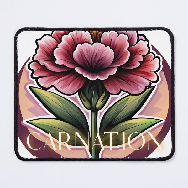 Item preview, Elegant Carnation Flower Art – Bold Botanical Illustration of Dianthus Caryophyllus designed and sold by ForeverPrintsOK.