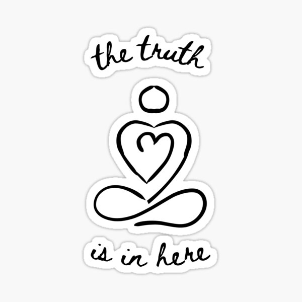 Item preview, The Truth is in Here Self Care Zen Heart Centered Meditation designed and sold by Night Bloom Designs.
