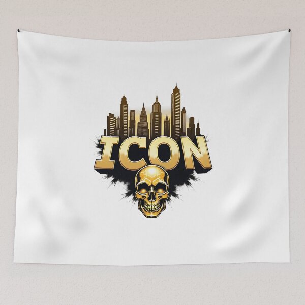 Item preview, Gold Icon Skull Skyline designed and sold by Skullyjack.