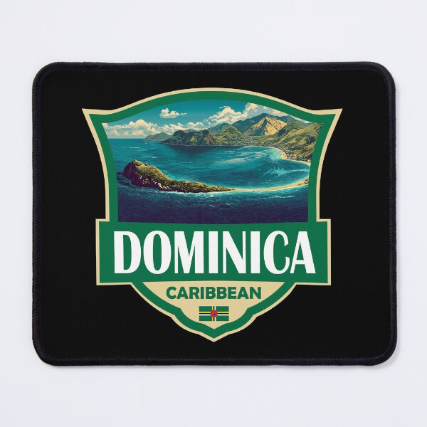 Item preview, Dominica Illustration Retro Badge designed and sold by KrisSidDesigns.