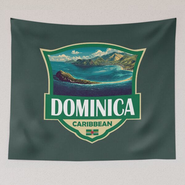 Item preview, Dominica Illustration Retro Badge designed and sold by KrisSidDesigns.