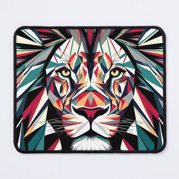 Item preview, Geometric Lion Head – Futuristic Polygon Art designed and sold by Dreprogress.