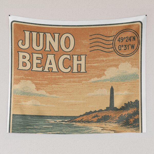 Item preview, Vintage Postcard: Juno Beach designed and sold by PosiPrints.