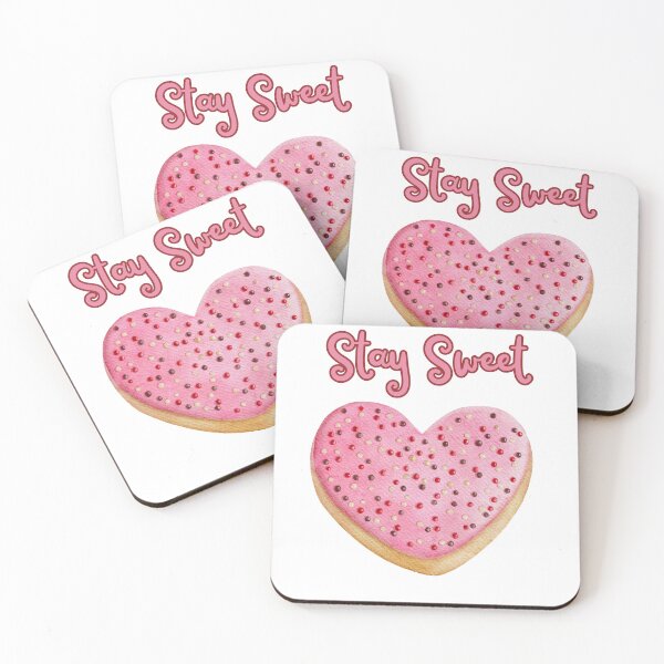 Item preview, Stay sweet sugar heart cookie with sprinkles Valentine designed and sold by Night Bloom Designs.