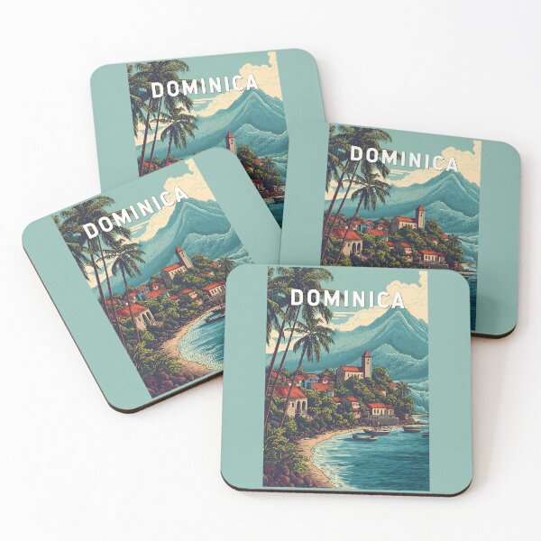 Item preview, Dominica Illustration Travel Art Vintage designed and sold by KrisSidDesigns.