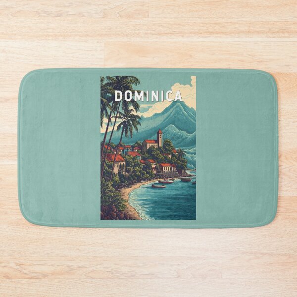 Item preview, Dominica Illustration Travel Art Vintage designed and sold by KrisSidDesigns.