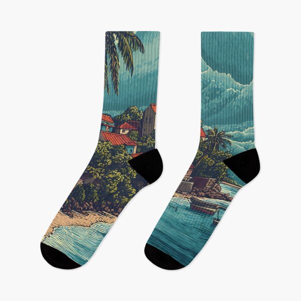 Item preview, Dominica Illustration Travel Art Vintage designed and sold by KrisSidDesigns.