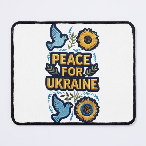 Item preview, Peace for Ukraine Embroidered Patch Design designed and sold by ArtDesignTp.