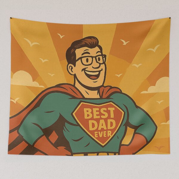Item preview, Best Dad Ever Retro Superhero – Vintage Comic Style Father’s Day Gift designed and sold by Rushurban.
