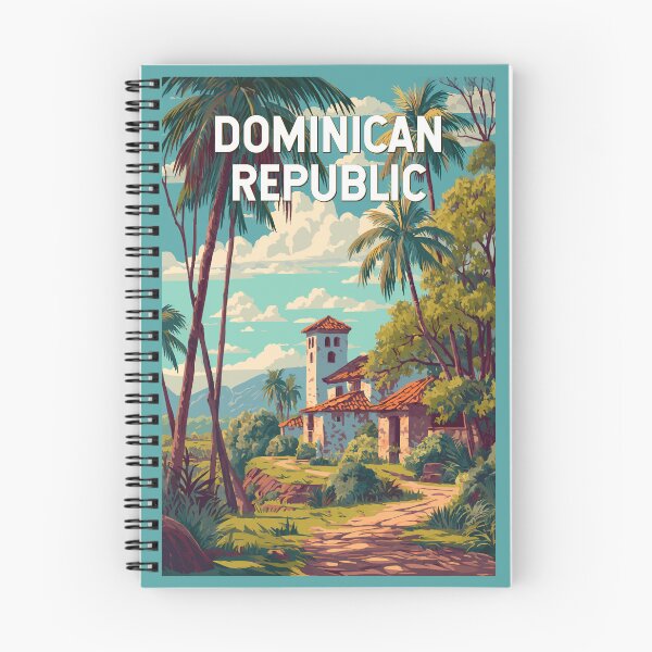 Item preview, Dominican Republic Illustration Travel Art Vintage designed and sold by KrisSidDesigns.