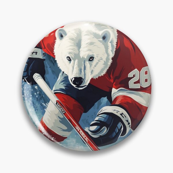 Item preview, Big polar bear playing hockey designed and sold by javierparra.
