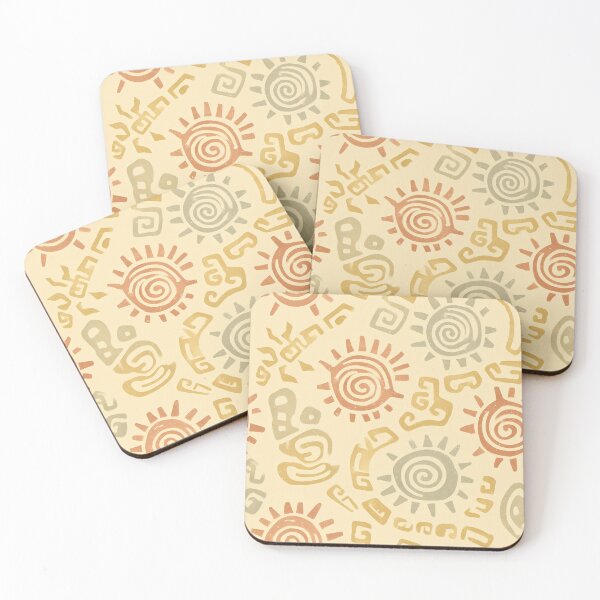 Item preview, Zapotec Sun Spirals and Grecas in Adobe Tones designed and sold by Moisky Patterns.