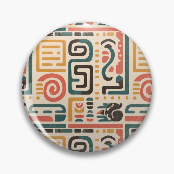 Item preview, Monumental Greca Pattern in Cochineal and Jade designed and sold by Moisky Patterns.