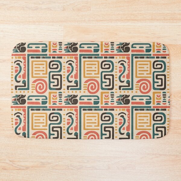 Item preview, Monumental Greca Pattern in Cochineal and Jade designed and sold by Moisky Patterns.