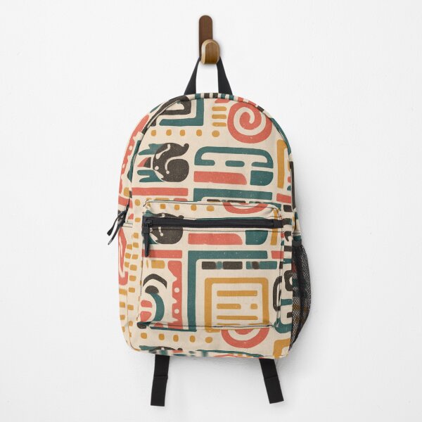 Item preview, Monumental Greca Pattern in Cochineal and Jade designed and sold by Moisky Patterns.