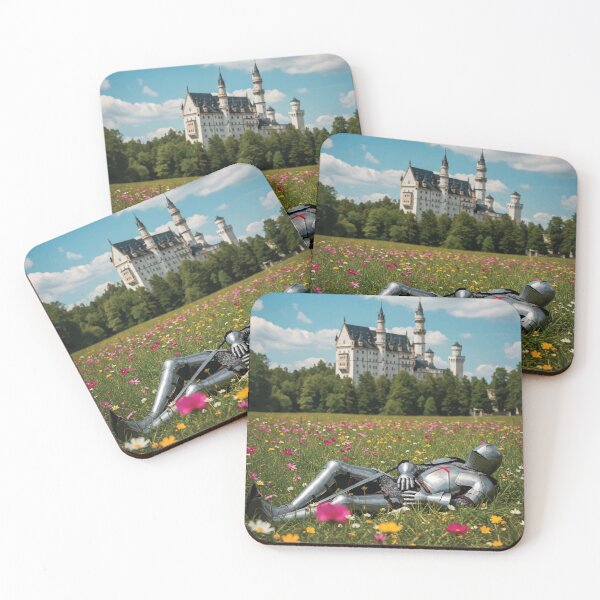Item preview, Knight Relaxing in Flower Field Near Castle designed and sold by -DEEWOLF-.