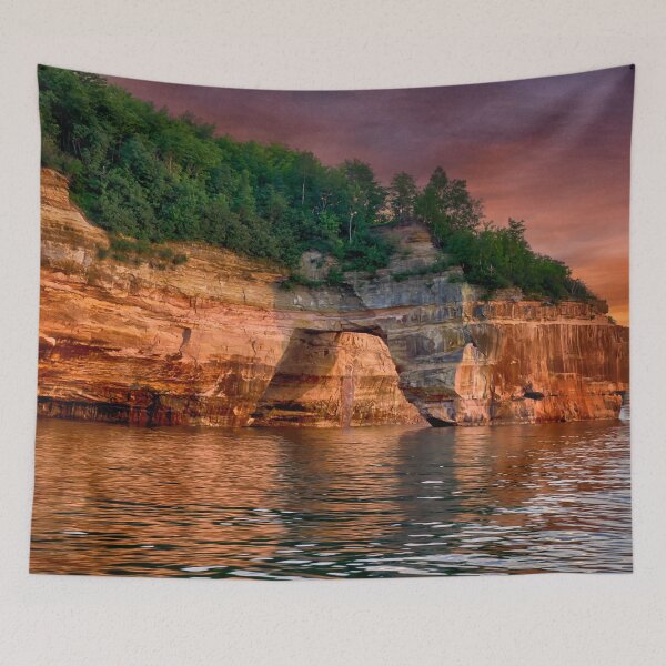 Item preview, Sunset at Pictured Rocks National Seashore designed and sold by Kathy Weaver.