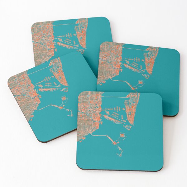 Item preview, Miami City Plan Map Art designed and sold by MapsForYou.