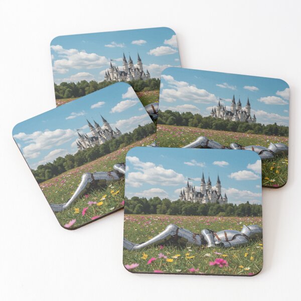 Item preview, Knight Lying in Meadow with Castle View designed and sold by -DEEWOLF-.