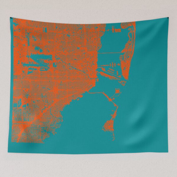 Item preview, Miami City Plan Map Art designed and sold by MapsForYou.