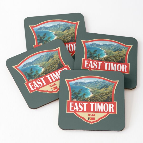 Item preview, East Timor Illustration Retro Badge designed and sold by KrisSidDesigns.