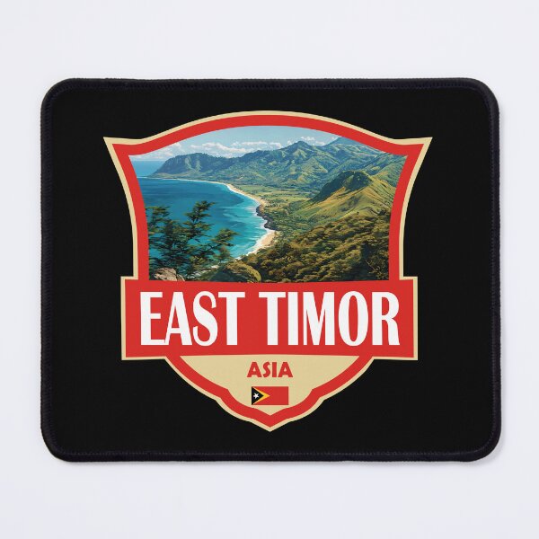 Item preview, East Timor Illustration Retro Badge designed and sold by KrisSidDesigns.