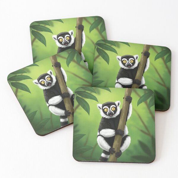 Item preview, Lemur Illustration on Jungle Branch designed and sold by -DEEWOLF-.