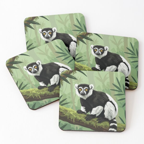 Item preview, Lemur Illustration on Jungle Branch designed and sold by -DEEWOLF-.