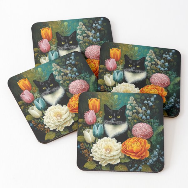 Item preview, Tuxedo Cat in Garden designed and sold by Blue Horse Photo Magic.