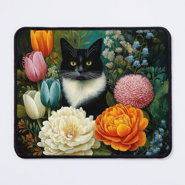 Item preview, Tuxedo Cat in Garden designed and sold by Blue Horse Photo Magic.