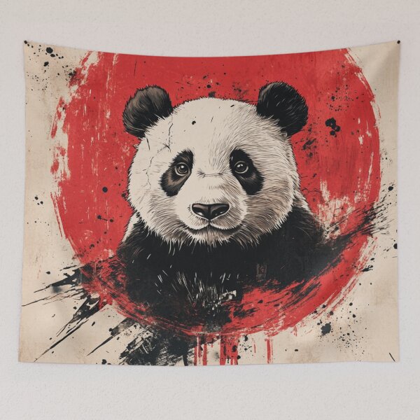 Item preview, Panda Japan Painting on pergamin designed and sold by GearGrafix.