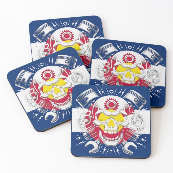 Item preview, Mechanic Skull Over Colorado Flag 051925 50 designed and sold by Lazarustci.