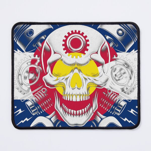 Item preview, Mechanic Skull Over Colorado Flag 051925 50 designed and sold by Lazarustci.