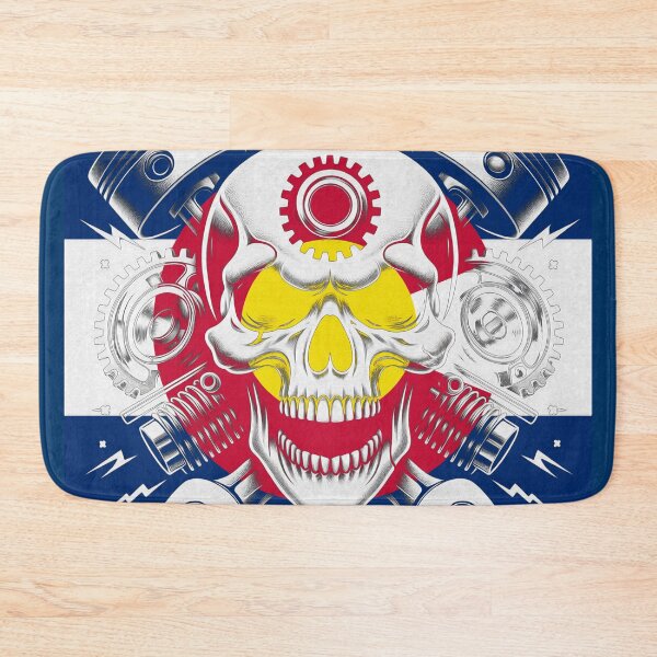 Item preview, Mechanic Skull Over Colorado Flag 051925 50 designed and sold by Lazarustci.