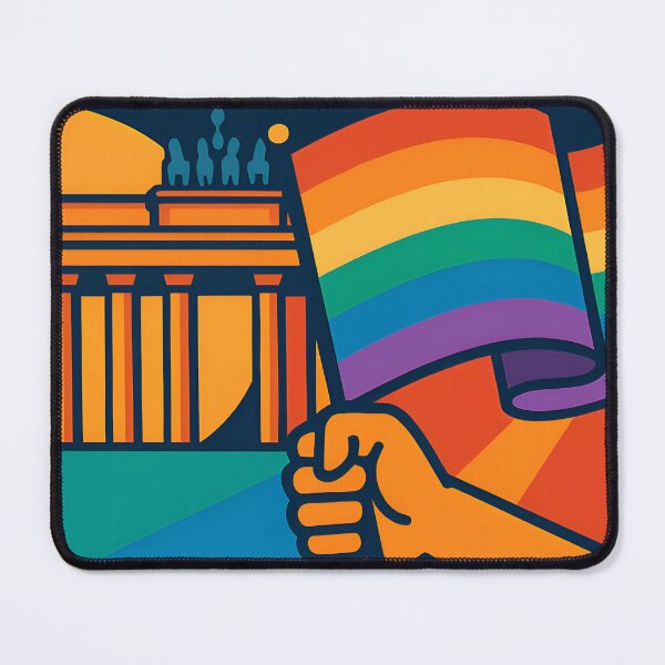Item preview, Berlin Pride – Brandenburg Gate & Rainbow Flag designed and sold by Design-Fabrik.
