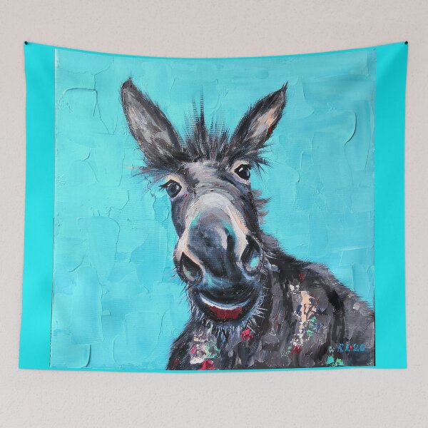 Item preview, Donkey art, Pet portrait, Animal prints designed and sold by SunnyBirdpaints.