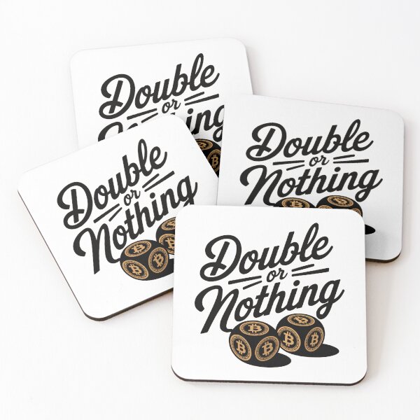 Item preview, Double or nothing, bitcoin to the moon, bitcoin crypto designed and sold by NoetherSym.