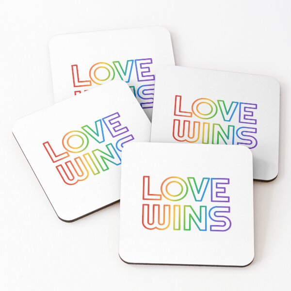 Item preview, Love Wins LGBT Rainbow Text   designed and sold by Inspirationmotivation.