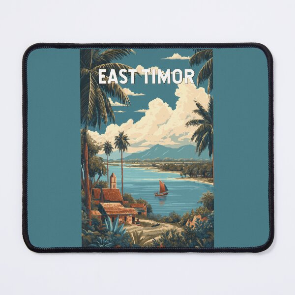 Item preview, East Timor Illustration Travel Art Vintage designed and sold by KrisSidDesigns.