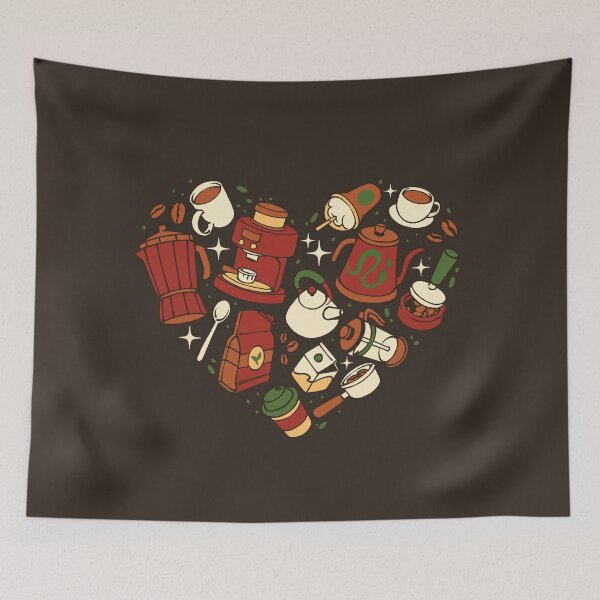 Item preview, I Heart Coffee by Tobe Fonseca designed and sold by Tobe Fonseca®.