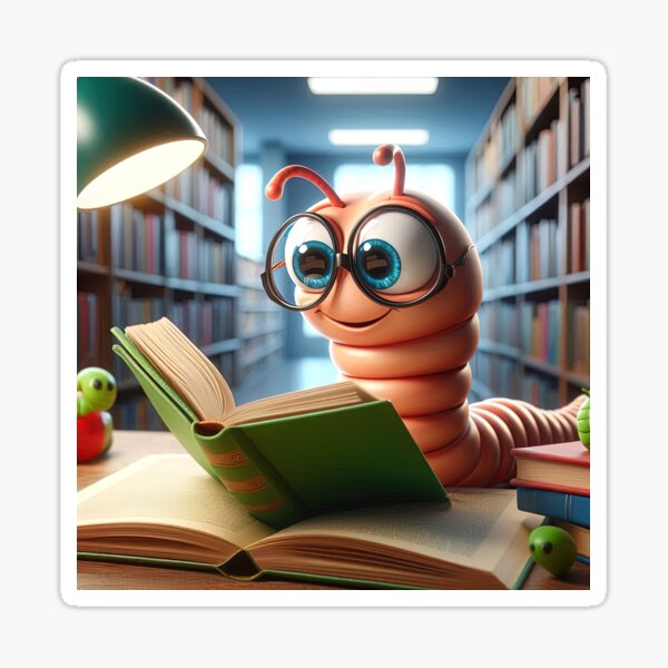 Item preview, The Literary Larva: A Bookworm's Delight designed and sold by bloorose.