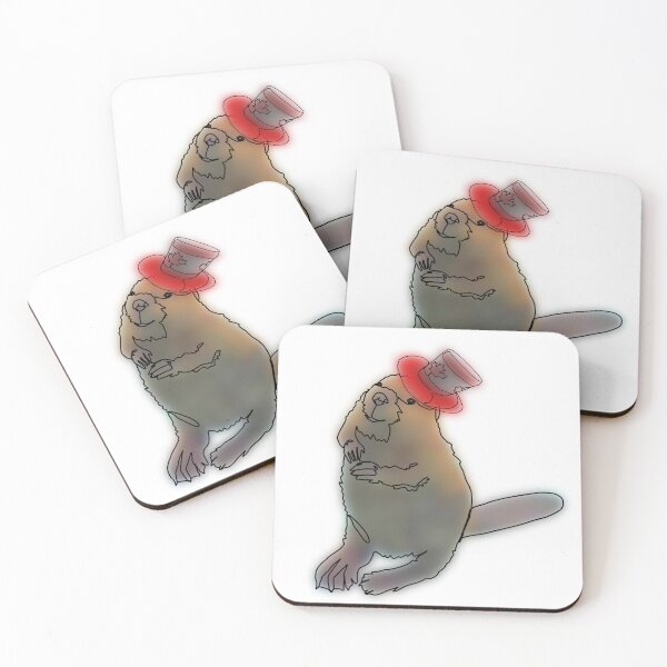 Item preview, Benny the Funny Canadian Beaver in Red Maple Leaf Hat – animalzinhats designed and sold by Ashley’sAnimalz.