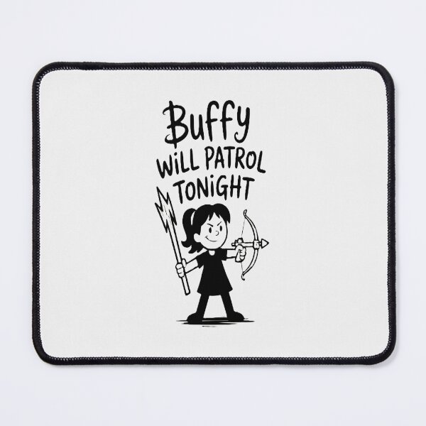 Item preview, Buffy Will Patrol Tonight – Cute Hand-Drawn Slayer Cartoon Design designed and sold by FeiernLeba.