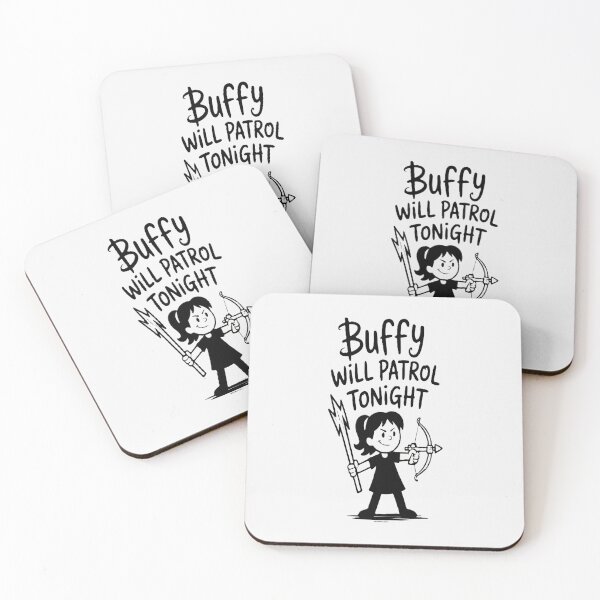Item preview, Buffy Will Patrol Tonight – Cute Hand-Drawn Slayer Cartoon Design designed and sold by FeiernLeba.