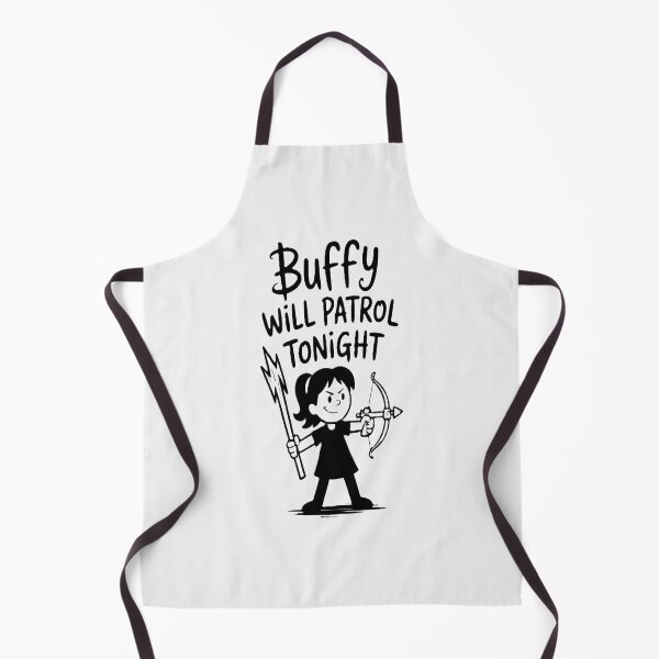 Item preview, Buffy Will Patrol Tonight – Cute Hand-Drawn Slayer Cartoon Design designed and sold by FeiernLeba.