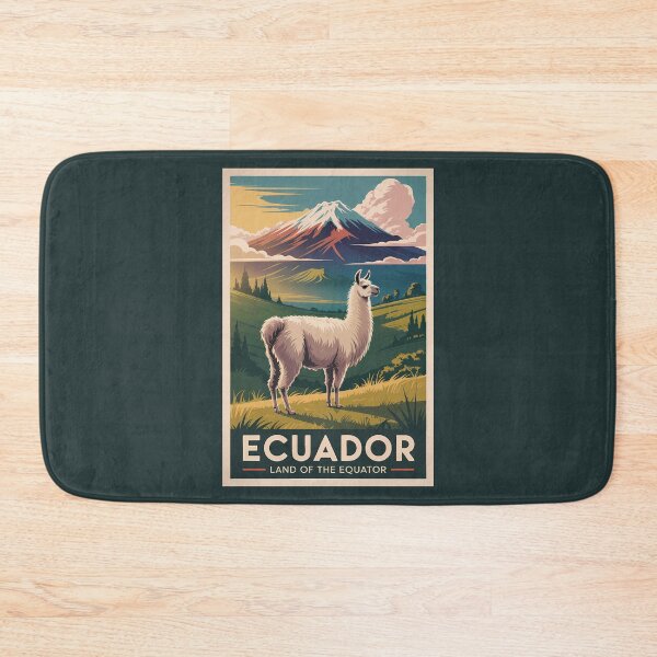 Item preview, Ecuador Llama Illustration Travel Art Vintage designed and sold by KrisSidDesigns.