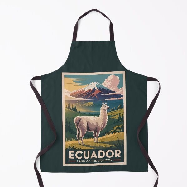 Item preview, Ecuador Llama Illustration Travel Art Vintage designed and sold by KrisSidDesigns.